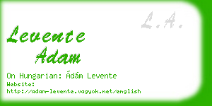 levente adam business card